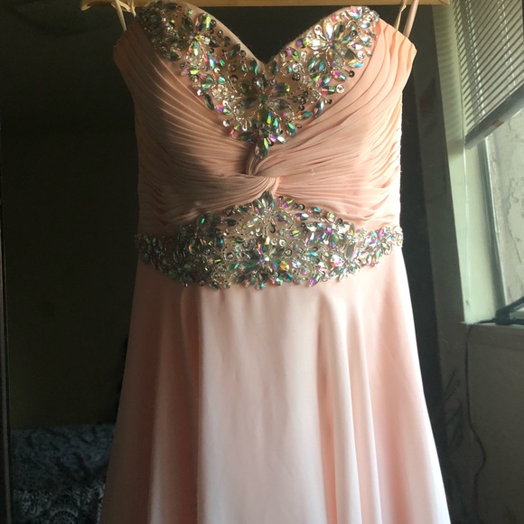 Blush pink chiffon formal dress - Picture 1 of 2